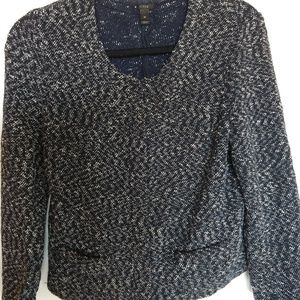 J. Crew Blue and White Women's Blazer size M